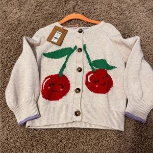 Mini Boden Cream Cherry Sweater